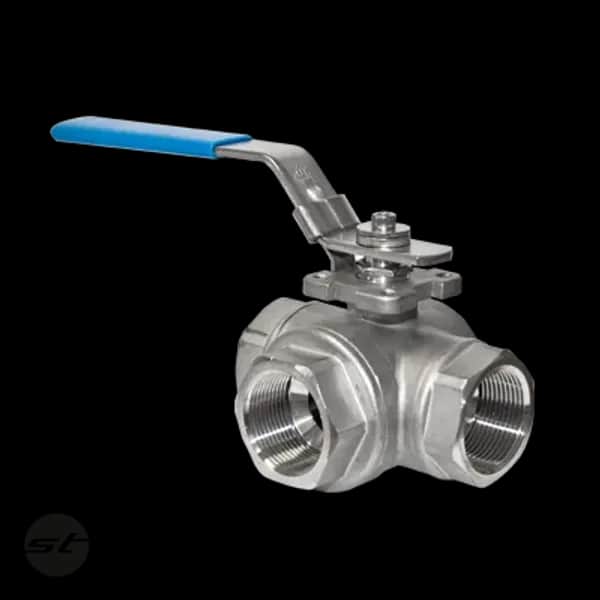 3-Wege-Kugelhahn, NPT-Gewinde, L-Bohrung, ATEX-,