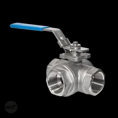 3-Wege-Kugelhahn, NPT-Gewinde, L-Bohrung, ATEX-,