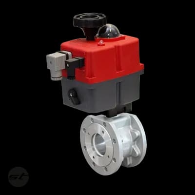 Kompakt-Flansch-Kugelhahn PN16 mit E-Antrieb, ATEX