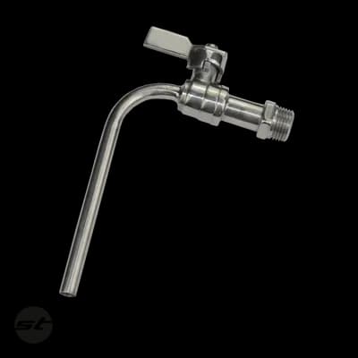 Auslaufhahn abflammbar lang V4A/PTFE DVGW-Wasser