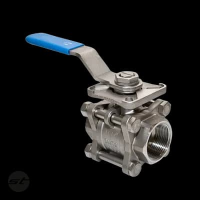 Kugelhahn 3 teilig, i-i, Iso-Top für Direktaufbau