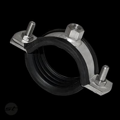 Rohrschelle schwer, komplett V4A / EPDM